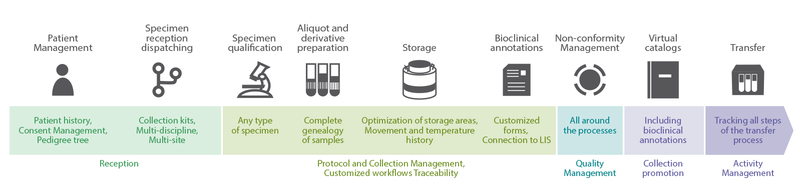 Biobanking workflow with TDBioBank